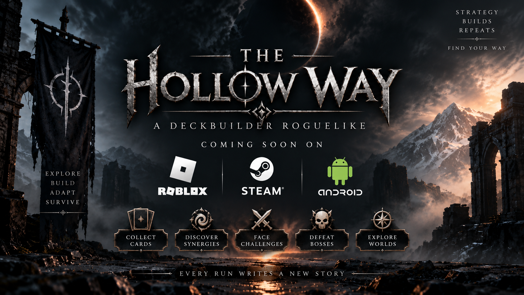 The Hollow Way - A Deckbuilder Roguelike. Coming Soon on Roblox, Steam and Android.